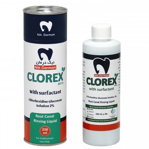 محلول کلرهگزیدین 2درصد نیک درمان CLOREX - فروشگاه تخصصی دندانپزشکی سپیرا