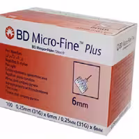 سر سوزن قلم انسولین BD سایز 6 میلی متر (هر بسته 100 عددی)