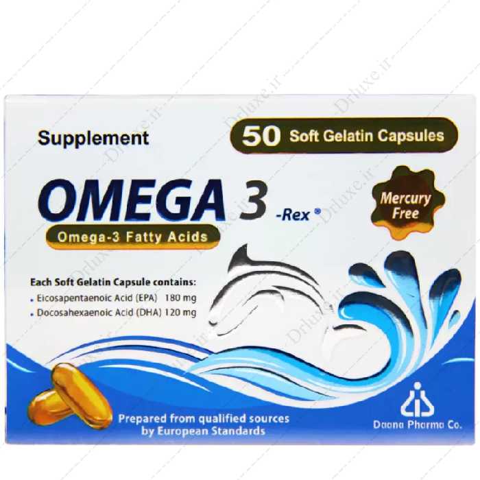 قیمت و خرید کپسول امگا 3 رکس دانا 50 عدد - دکتر لوکس