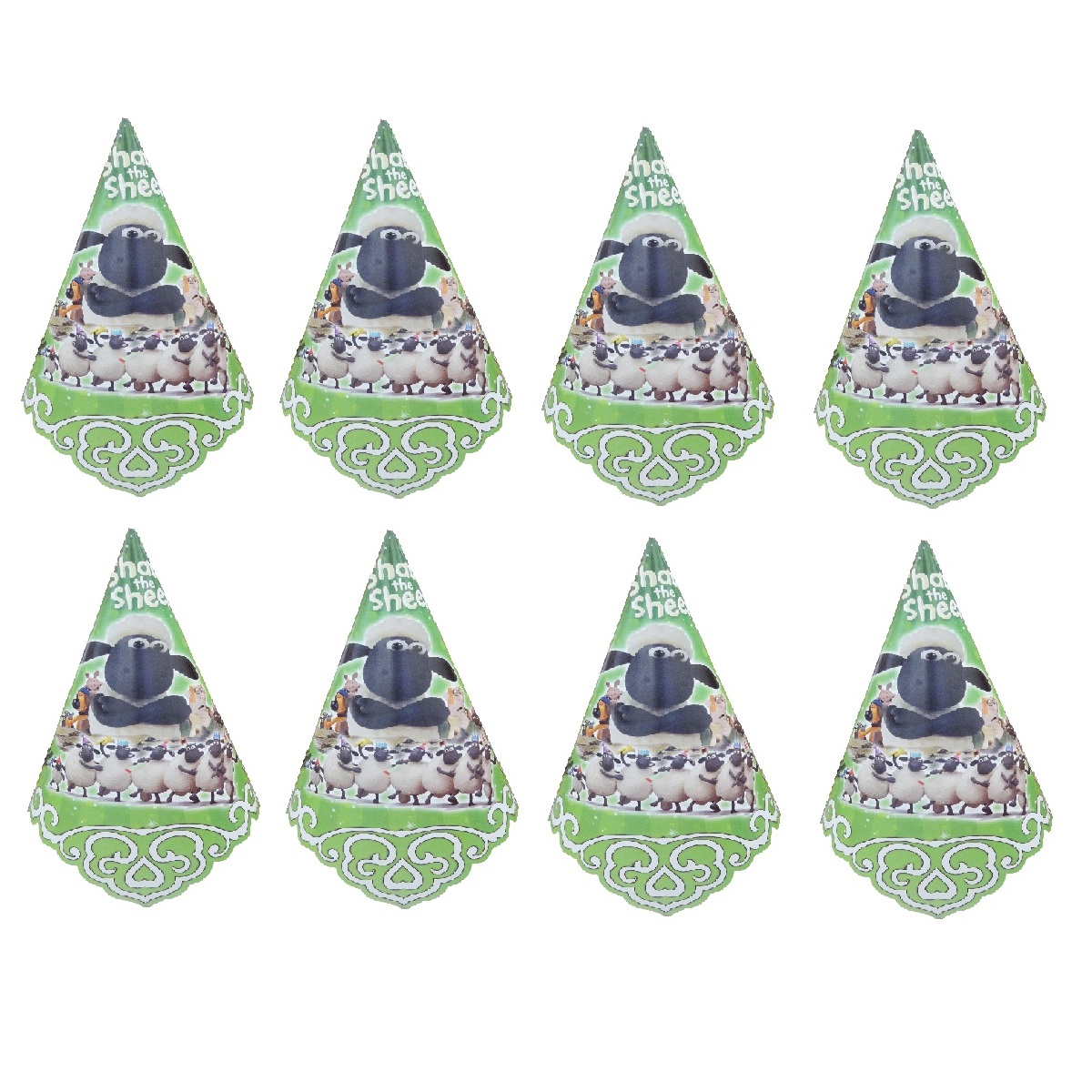 کلاه تولد مستر تم طرح گوسفند زبل بسته 8 عددی