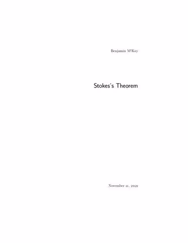 خرید و دانلود نسخه کامل کتاب Stokes's Theorem