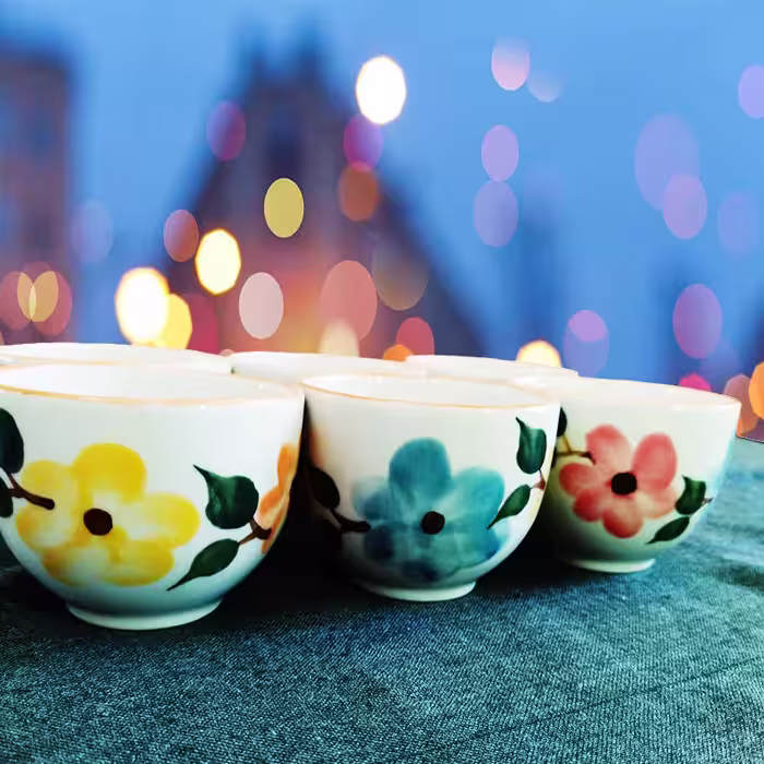فنجان طرح بهار گل ها بسته 6 عددی