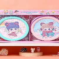 نقاشی باالماس گرد قابدار طرح دختر