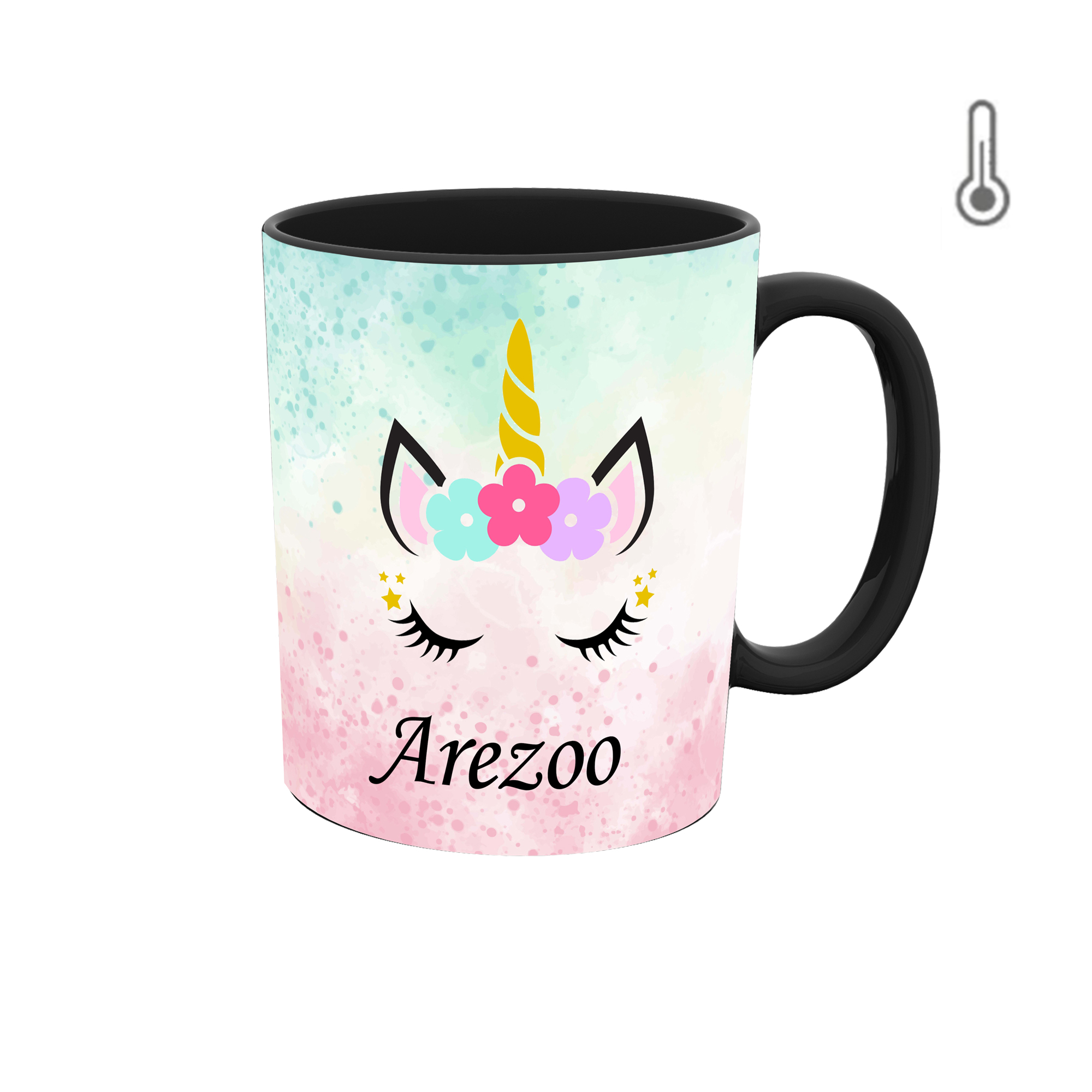 ماگ حرارتی طرح اسم آرزو مدل unicorn کد 1055