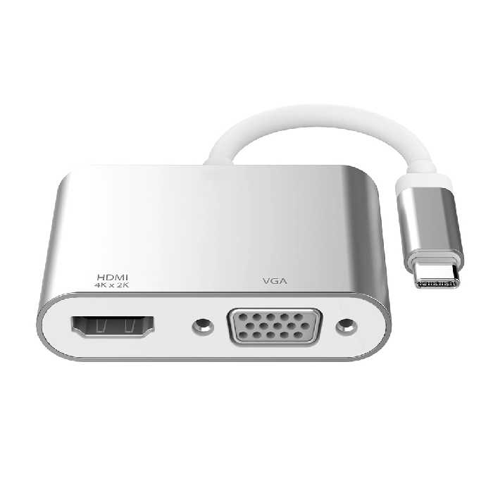 مبدل USB-C به VGA/HDMI مدل HK-1CT2P