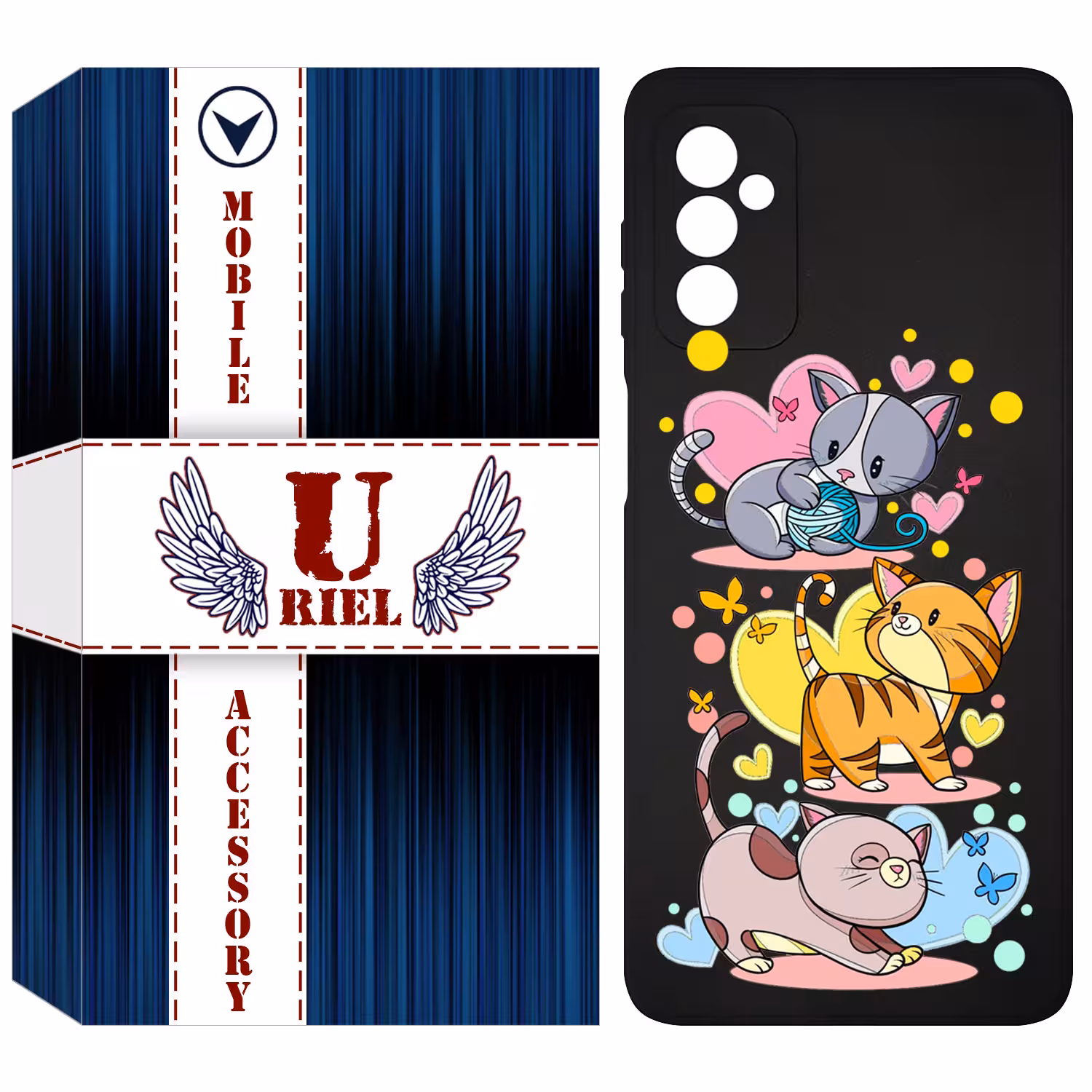 کاور یوریل مدل KSH کد 6 طرح گربه مناسب برای گوشی موبایل سامسونگ Galaxy M52 5G