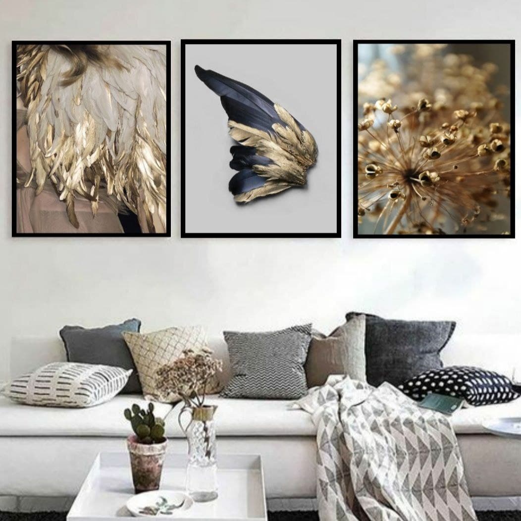 تابلو مدل قاصدک و پر مجموعه سه عددی