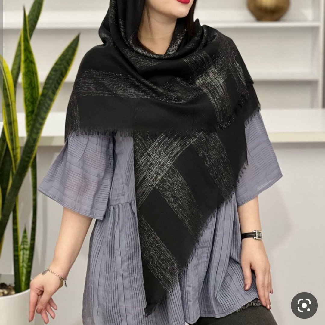 روسری راه راه لمهنقره ایقواره140