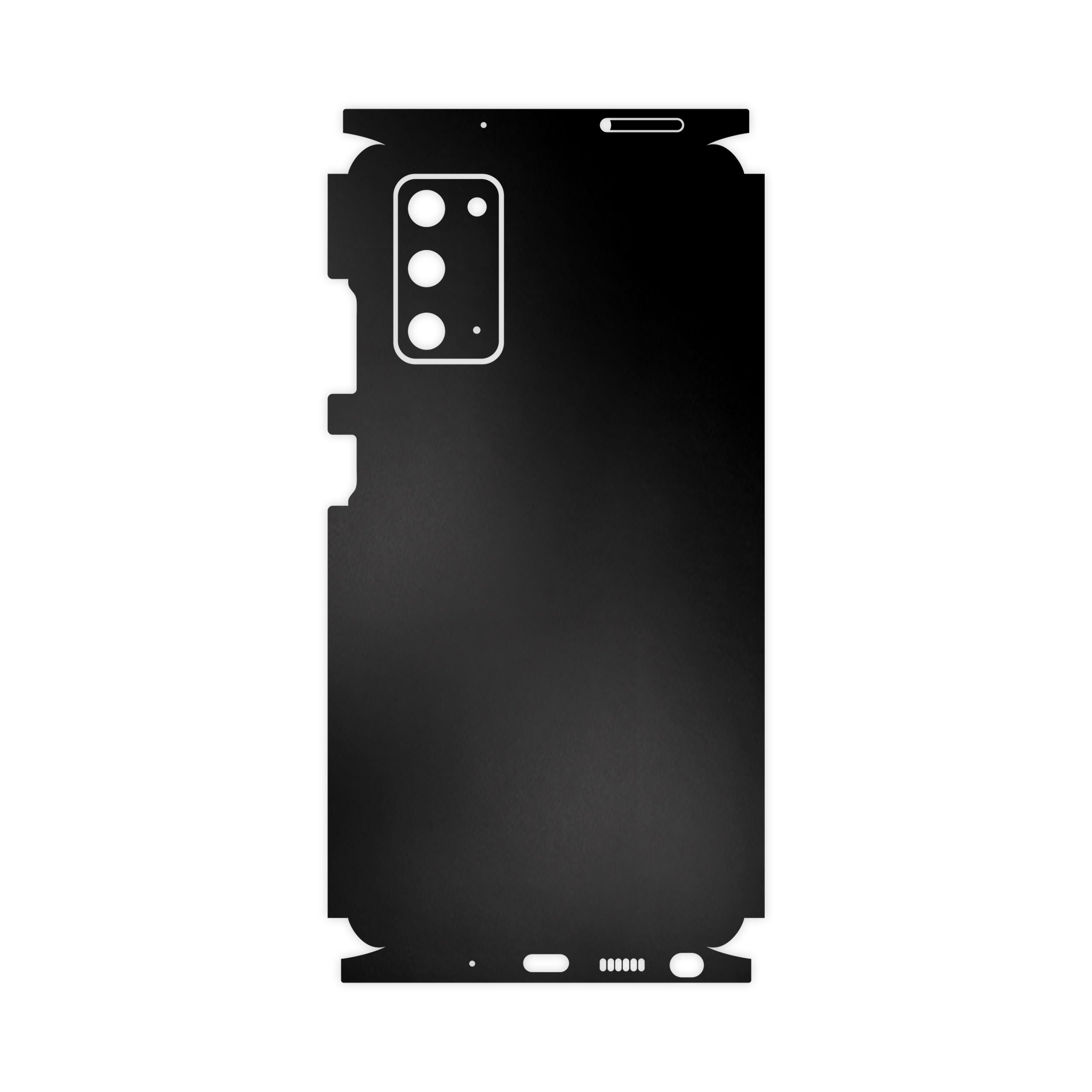 برچسب پوششی ماهوت مدل Full skin-Black-Matte مناسب برای گوشی موبایل سامسونگ Galaxy Note20