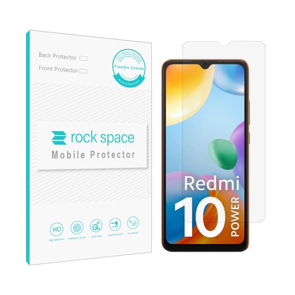 گلس شیائومی Redmi 10 power مدل نانو هیدروژل شفاف برند راک اسپیس کد S