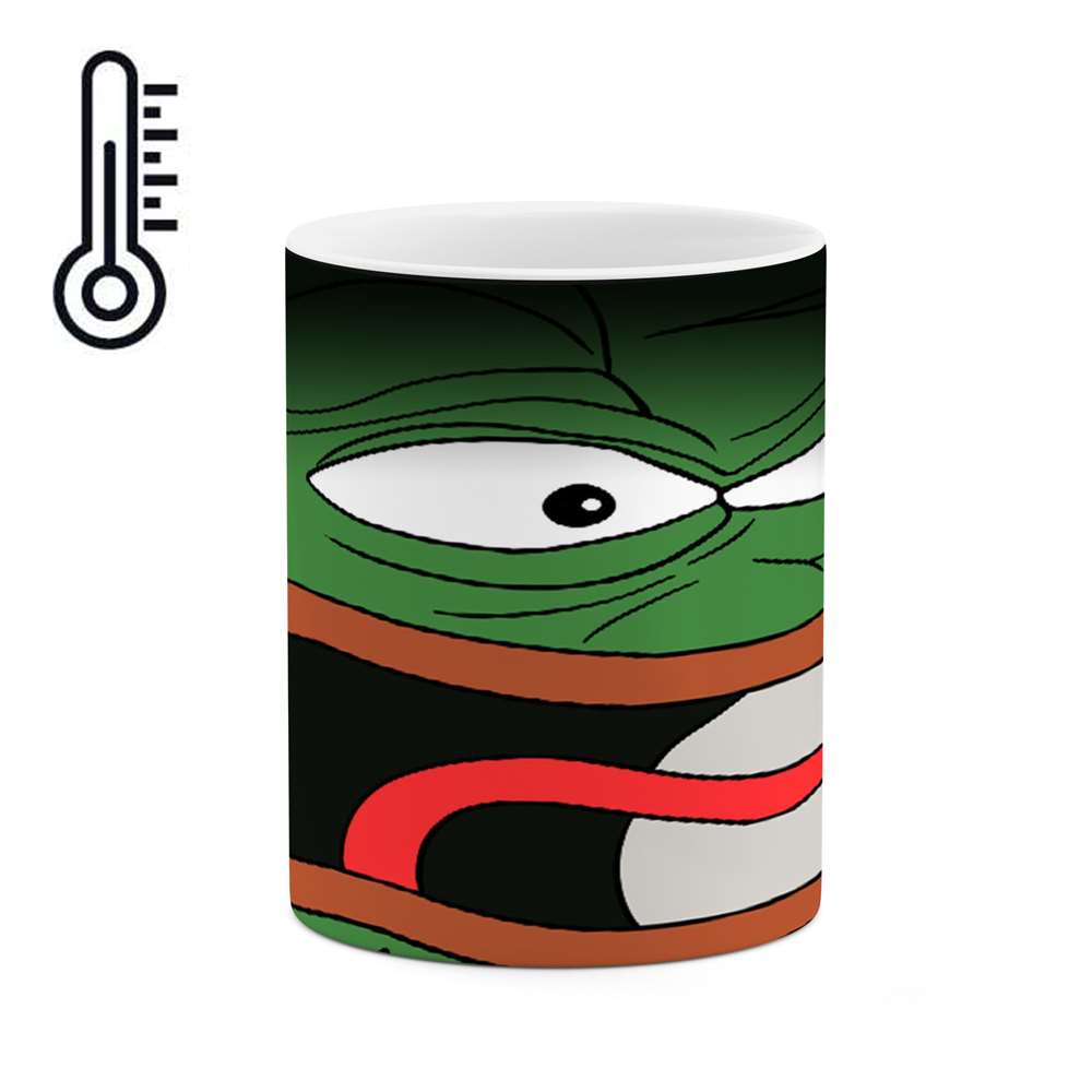ماگ حرارتی طرح Pepe the frog استیکر مدل mgph12572