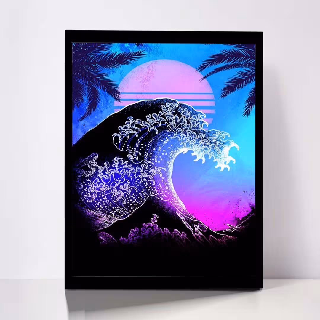 تابلو مدل GREAT WAVE کد F-7010