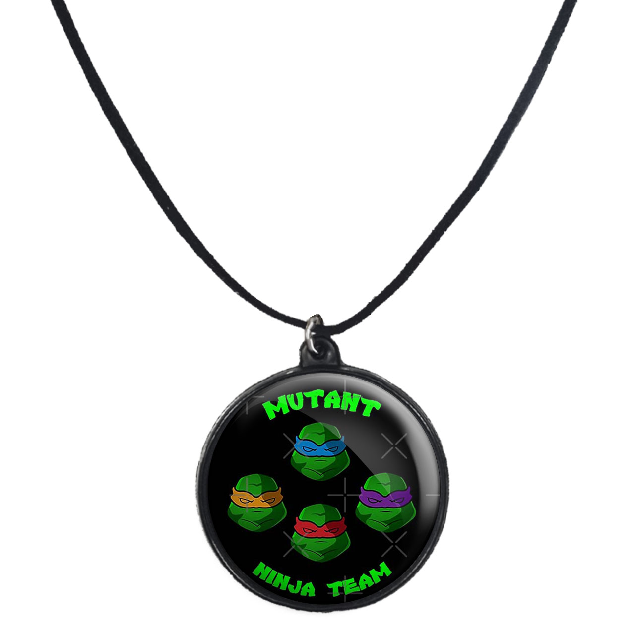 گردنبند پرمانه طرح لاکپشت‌های نینجا کد pmb.9995 مدل دو طرفه