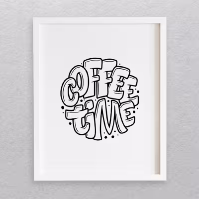 تابلو مدل نوشته انگلیسی طرح COFFEE کد 724