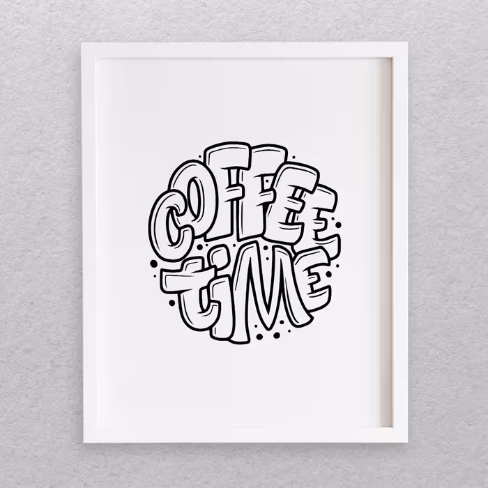 تابلو مدل نوشته انگلیسی طرح COFFEE کد 724
