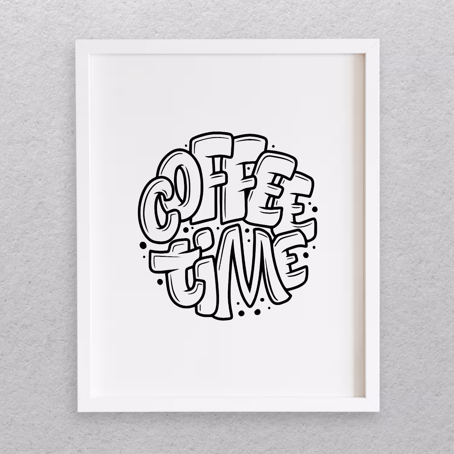 تابلو مدل نوشته انگلیسی طرح COFFEE کد 724