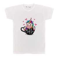 تی شرت بچگانه پرمانه طرح یونیکورن کد pmt.3356