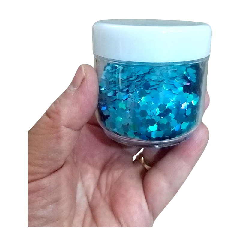 پودر اکلیل مدل شش ضلعی هولوگرامی کد AH-10 وزن 30 گرم