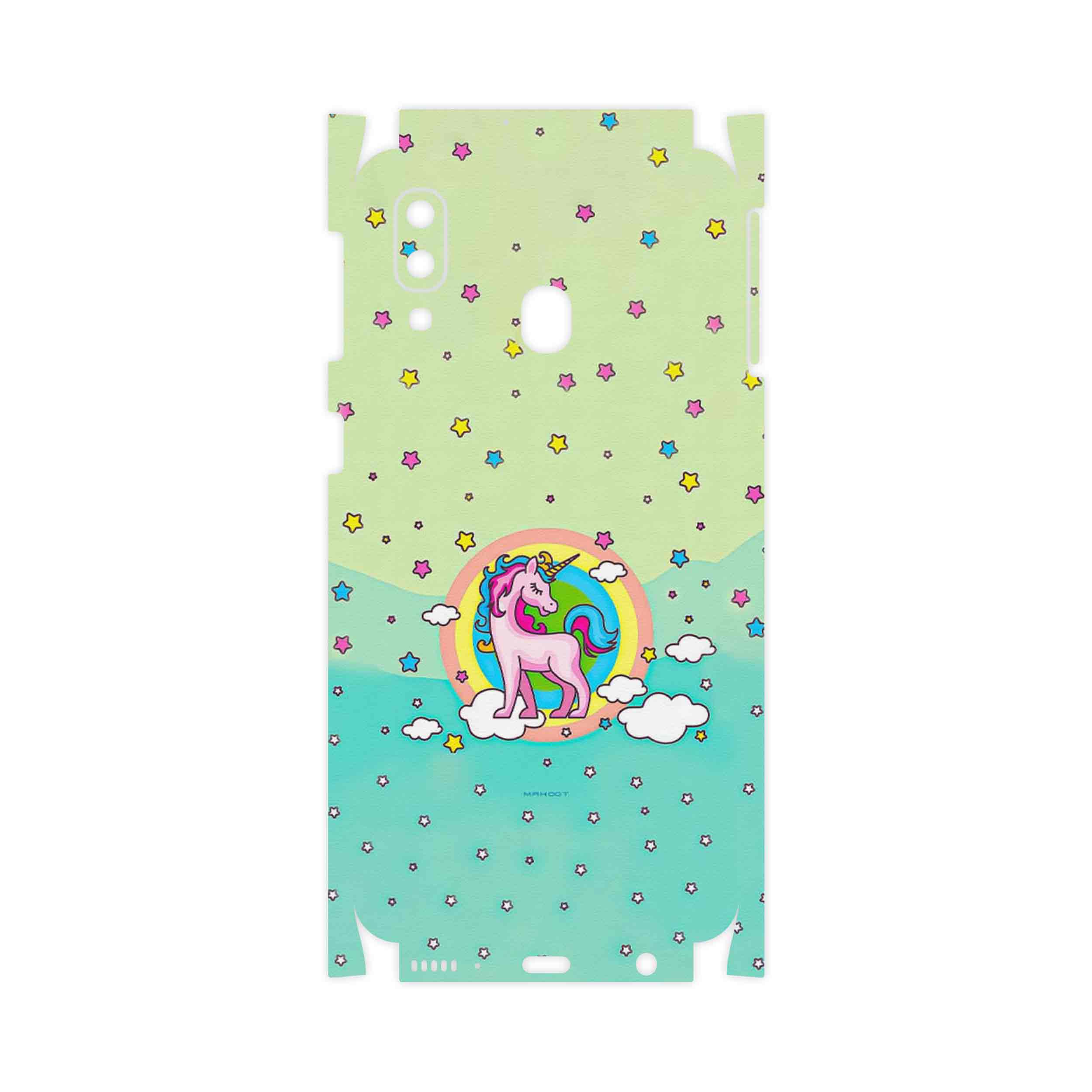 برچسب پوششی ماهوت مدل Rainbow unicorn adventure-FullSkin مناسب برای گوشی موبایل سامسونگ Galaxy A40
