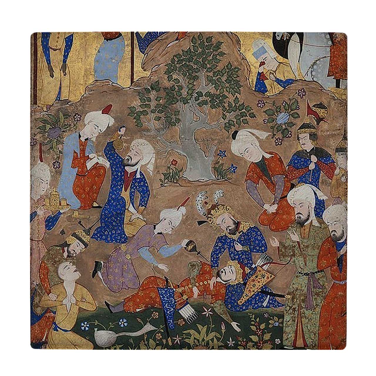  کاشی کارنیلا طرح نگارگری ایرانی کد wkk349