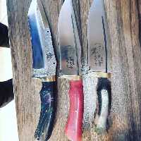 چاقو طبیعت گردی ( مروارید زنجان ) جنس دسته ایپوکسی ضخامت 8میل طول کار 30 سانت