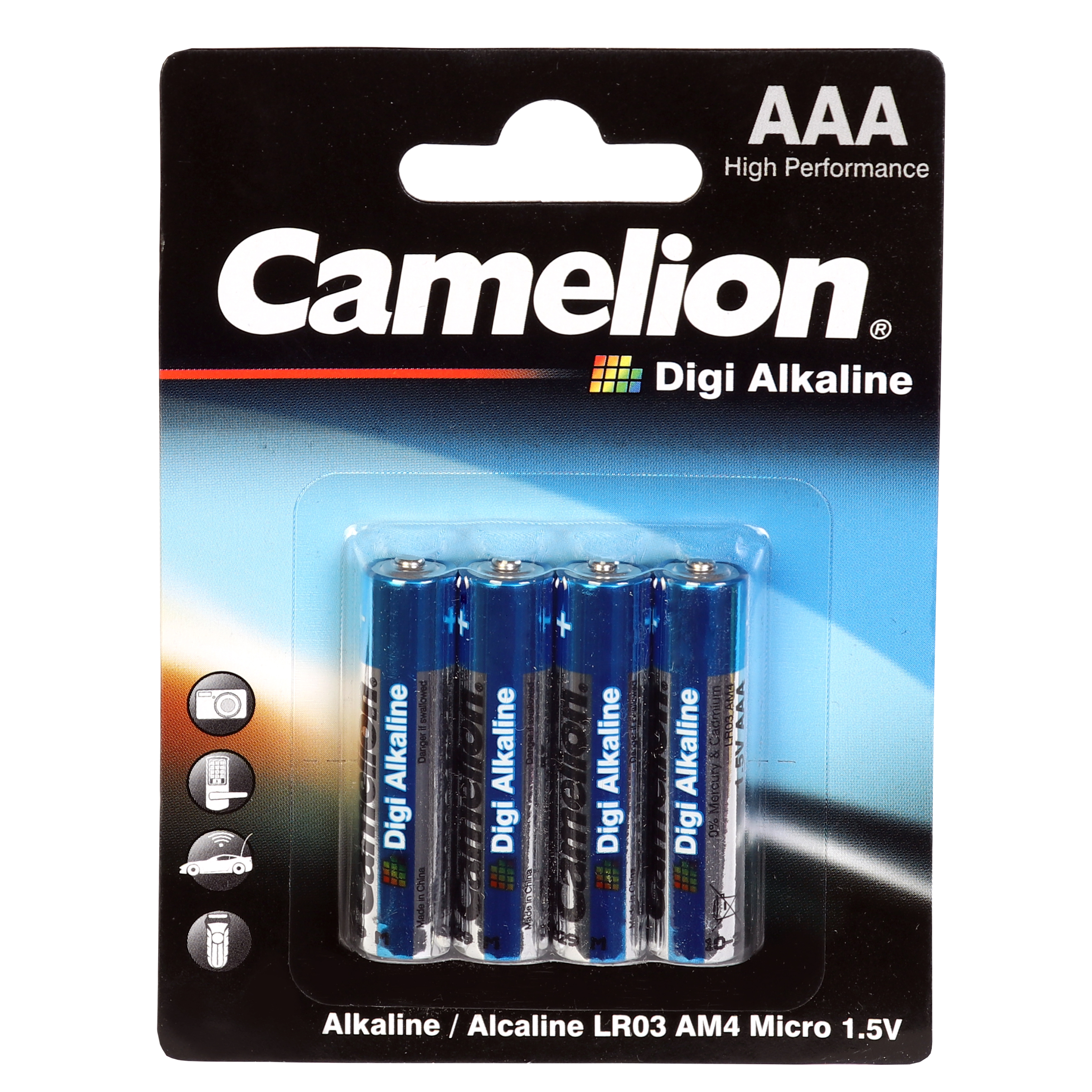 باتری نیم قلمی کملیون مدل DIGI LR03 بسته 4 عددی