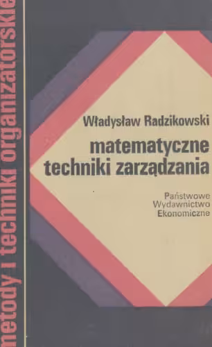 خرید و دانلود نسخه کامل کتاب Matematyczne techniki zarządzania