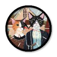 ساعت دیواری مدل گربه کد 3309