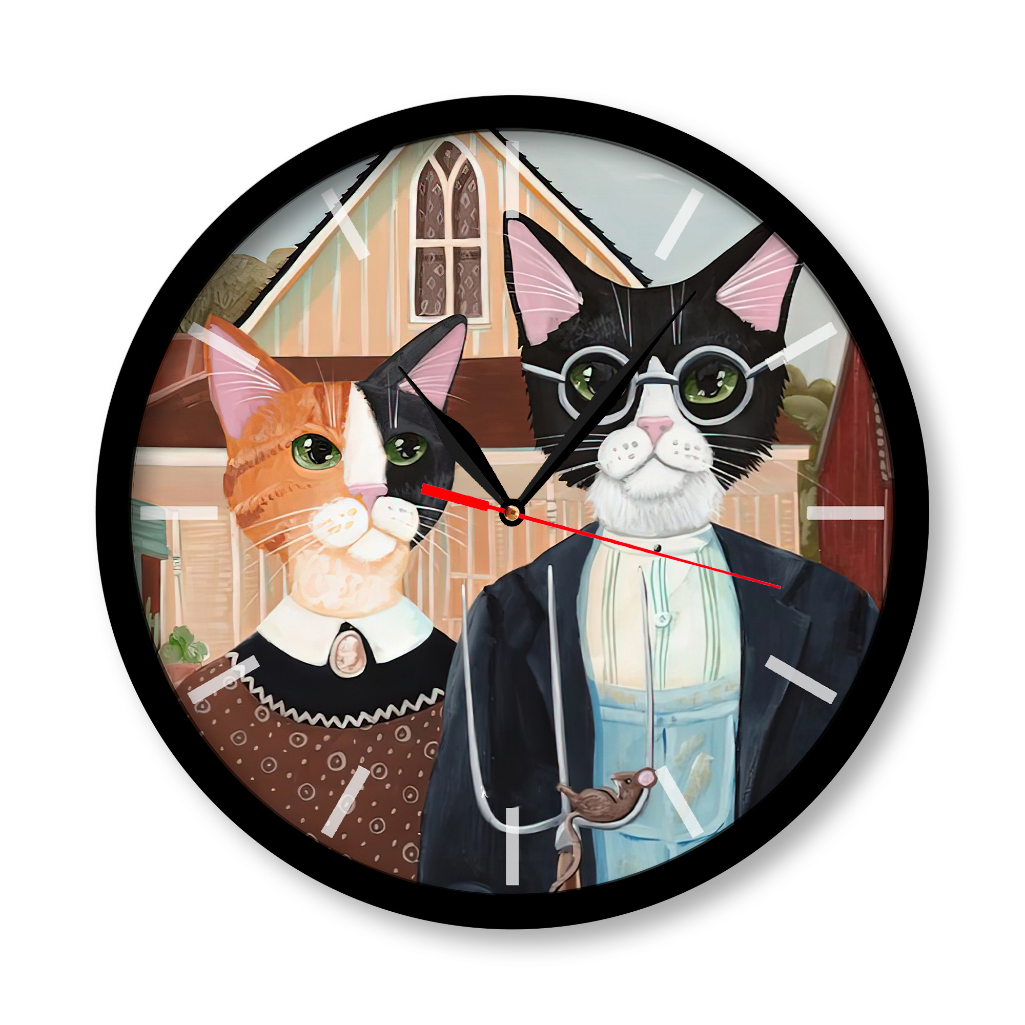 ساعت دیواری مدل گربه کد 3309