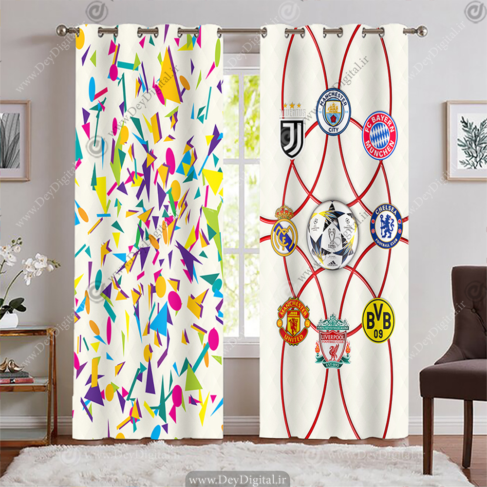 پرده پانچی فوتبالی طرح لوگوی تیم های محبوب BA-1616-s