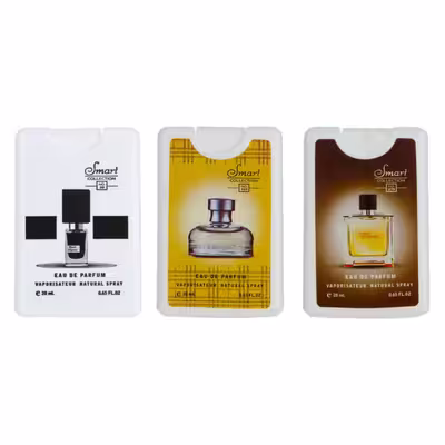 عطر جیبی مردانه اسمارت کالکشن مدل بلک افغان ویکند تق هرمس حجم 20 میلی لیتر بسته 3 عددی