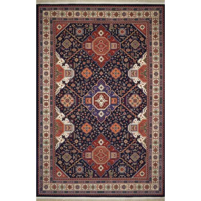 گبه ماشینی افرند زمینه سرمه ای کد 703 (شش متری)