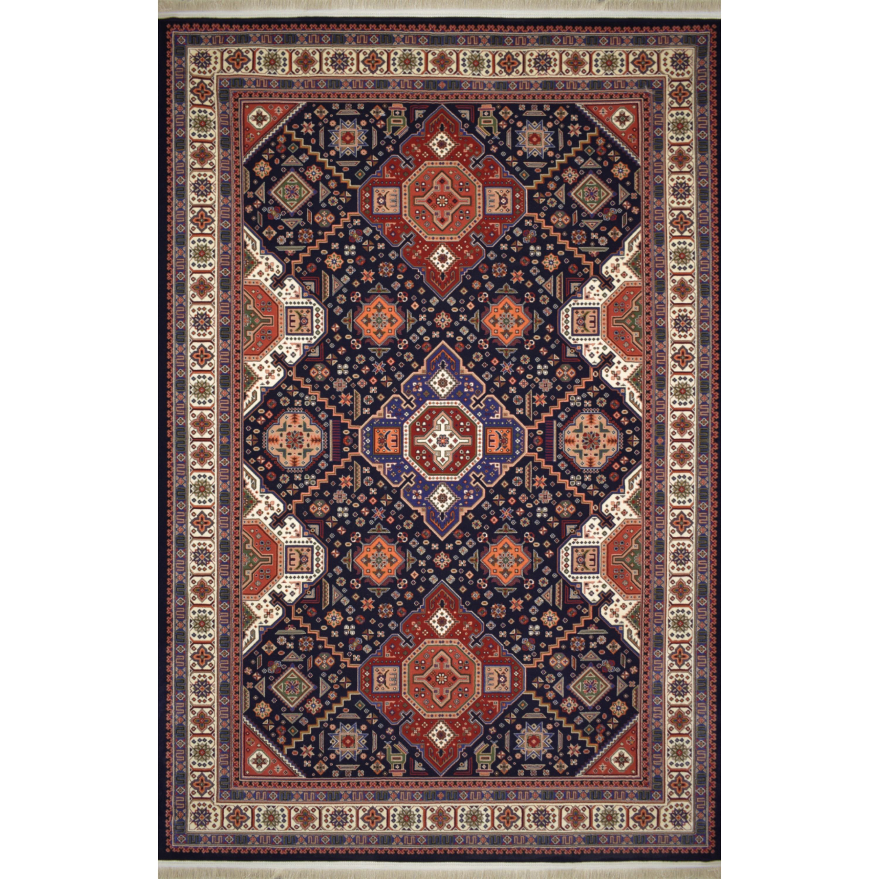 گبه ماشینی افرند زمینه سرمه ای کد 703 (شش متری)