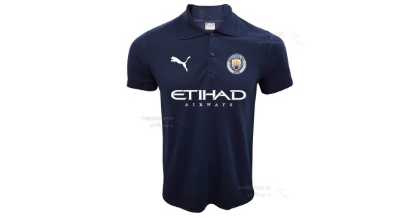 خرید پولوشرت منچسترسیتی سرمه ای با اسپانسر