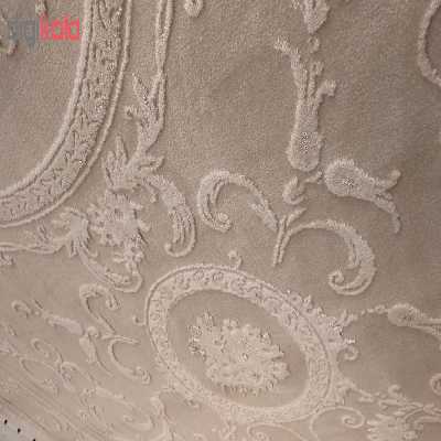 فرش ماشینی زمرد مشهد کد DI12 زمینه بژ