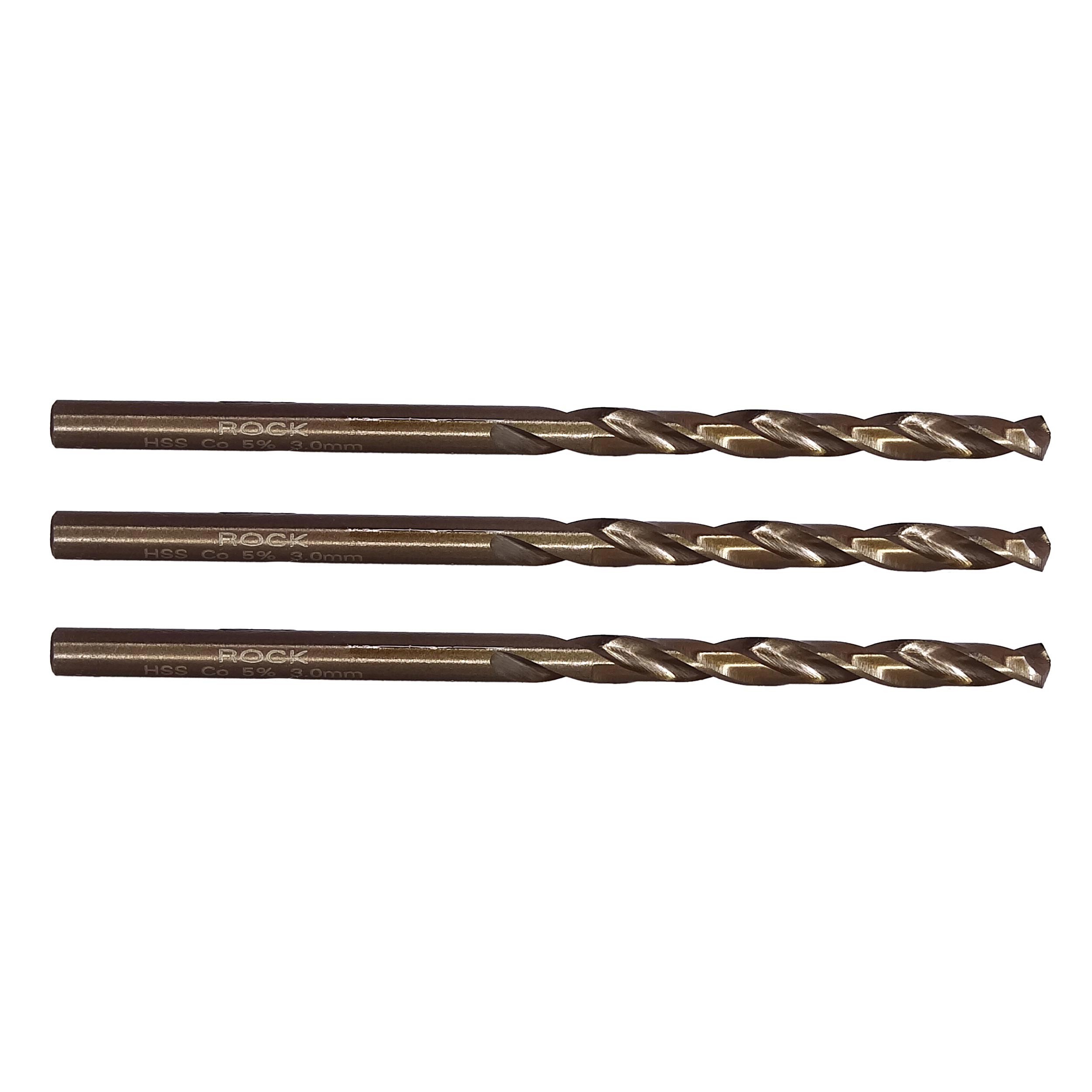 مته فلز کبالت راک مدل ART-RK-3mm سایز 3 میلی متر مجموعه 3 عددی