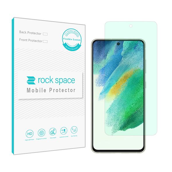 گلس سامسونگ S21 FE 5G مدل نانو هیدروژل گرین لایت برند راک اسپیس کد S