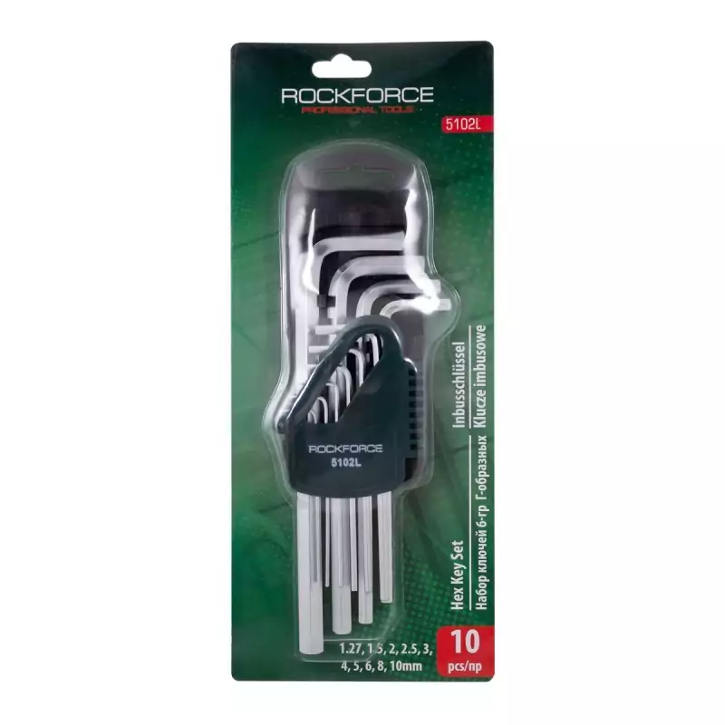 الن شش گوش Rockforce  تایوان  مجموعه 10 عددی  از سایز 1.27 الی 10 میلیمتر