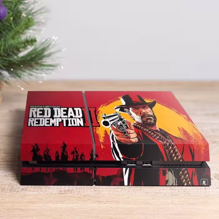 برچسب پلی استیشن ۴ مدل ps4 fat طرح red dead کد PS-1036