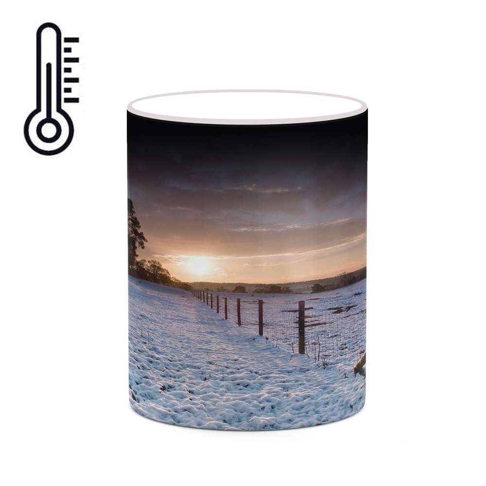 ماگ حرارتی کاکتی طرح منظره برفی مدل mgh18512