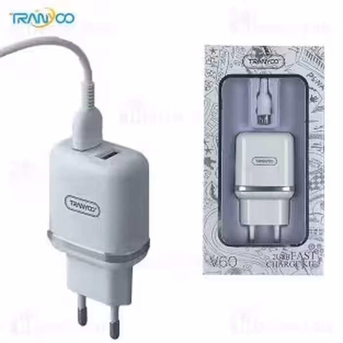 آداپتور شارژر ترانیو TRANYOO T-V60 IPhone 2 In 1