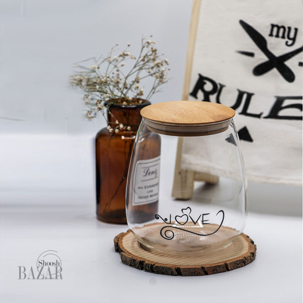 بانکه پیرکس بی وی کی مدل خمره ایی درب بامبو (دوسایز) 313103 – 313102