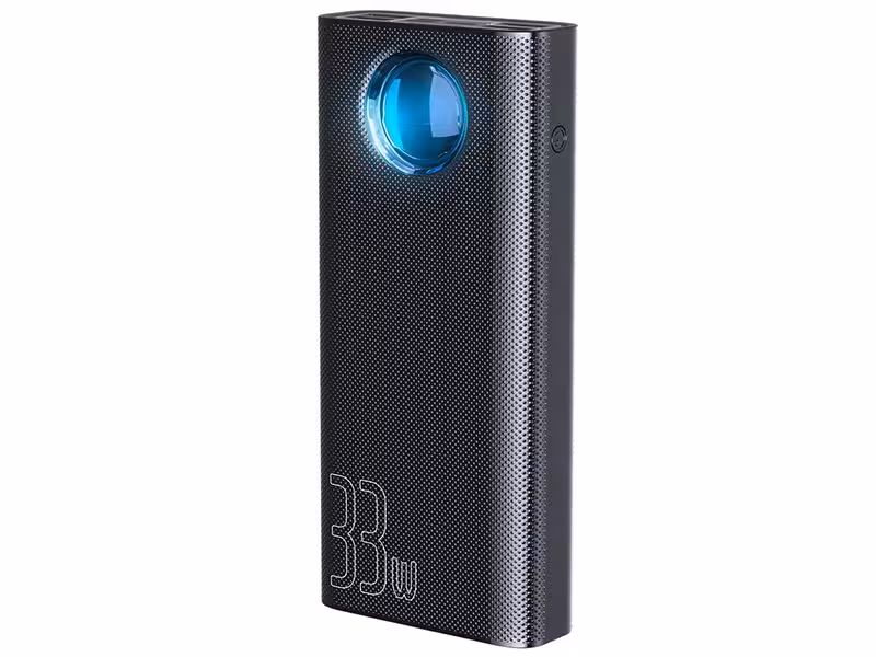 پاور بانک فست شارژ 30000 میلی آمپر بیسوس مدل Amblight Quick Charge