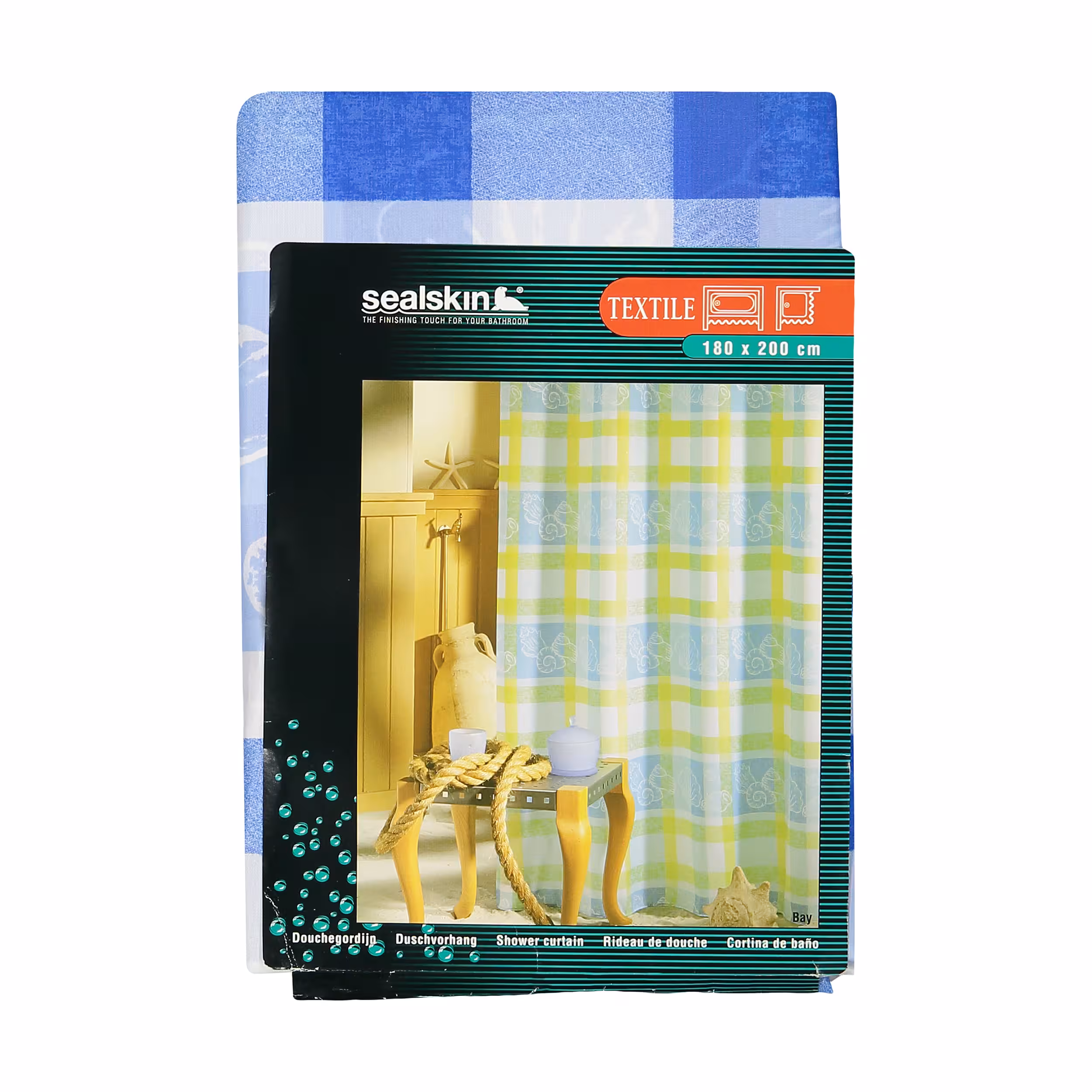 پرده حمام سیل اسکین کد 231571324 سایز 180×200 سانتی متر