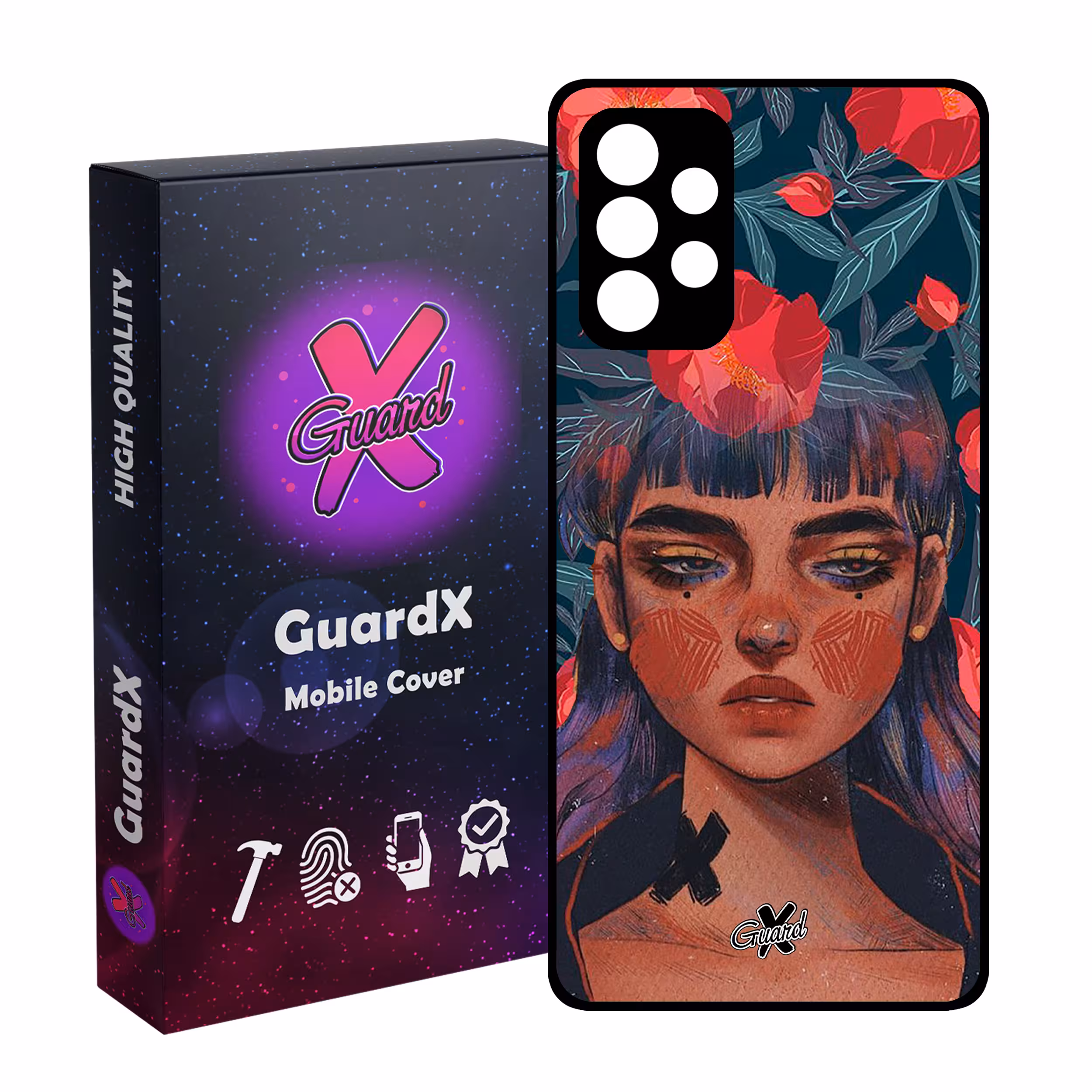 کاور گارد ایکس طرح Girl مدل Glass10334 مناسب برای گوشی موبایل سامسونگ Galaxy A52s