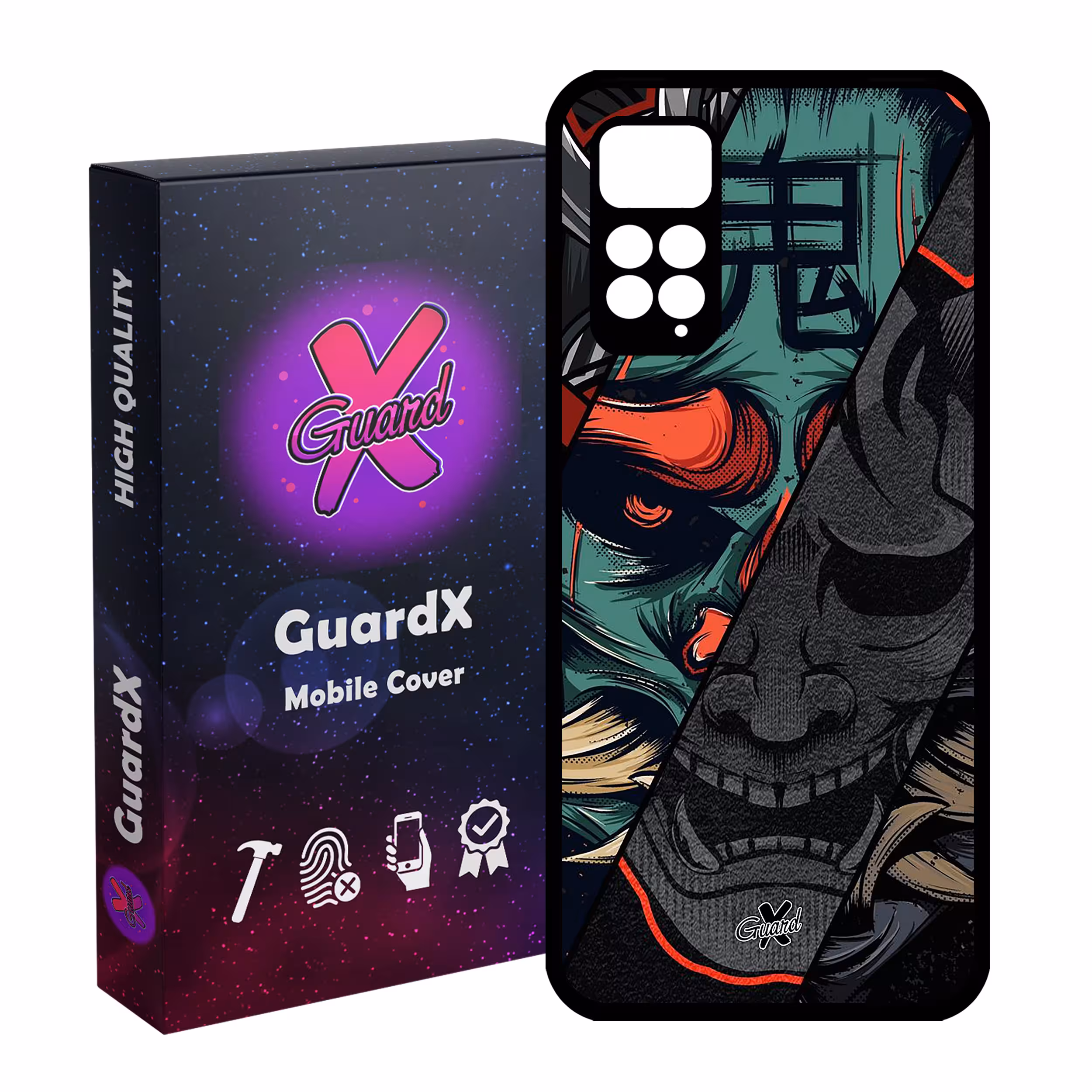 کاور گارد ایکس طرح سامورایی مدل Glass10529 مناسب برای گوشی موبایل شیائومی Redmi Note 11 Pro 4G/5G