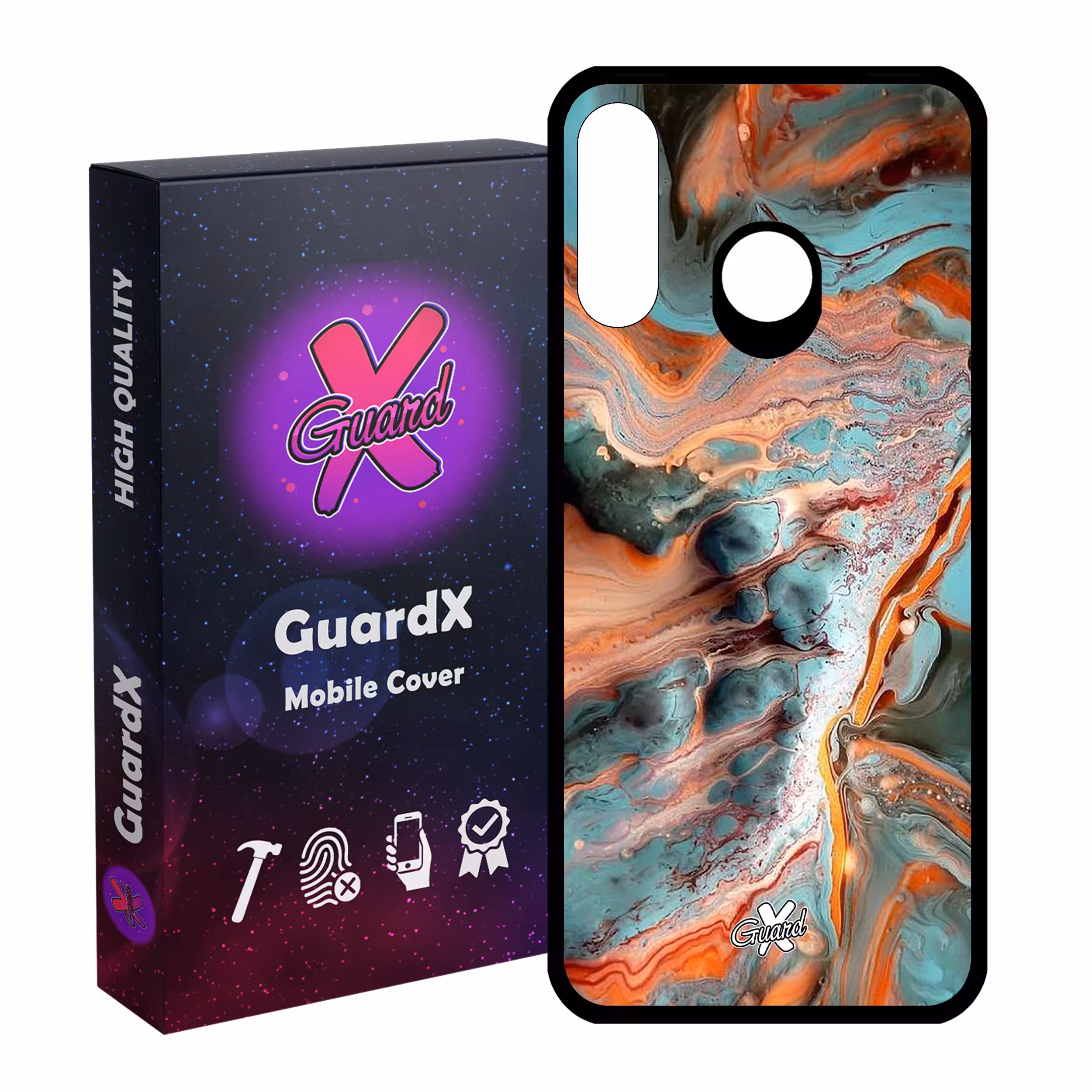 کاور گارد ایکس طرح ماربل مدل Glass10281 مناسب برای گوشی موبایل هوآوی P30 Lite