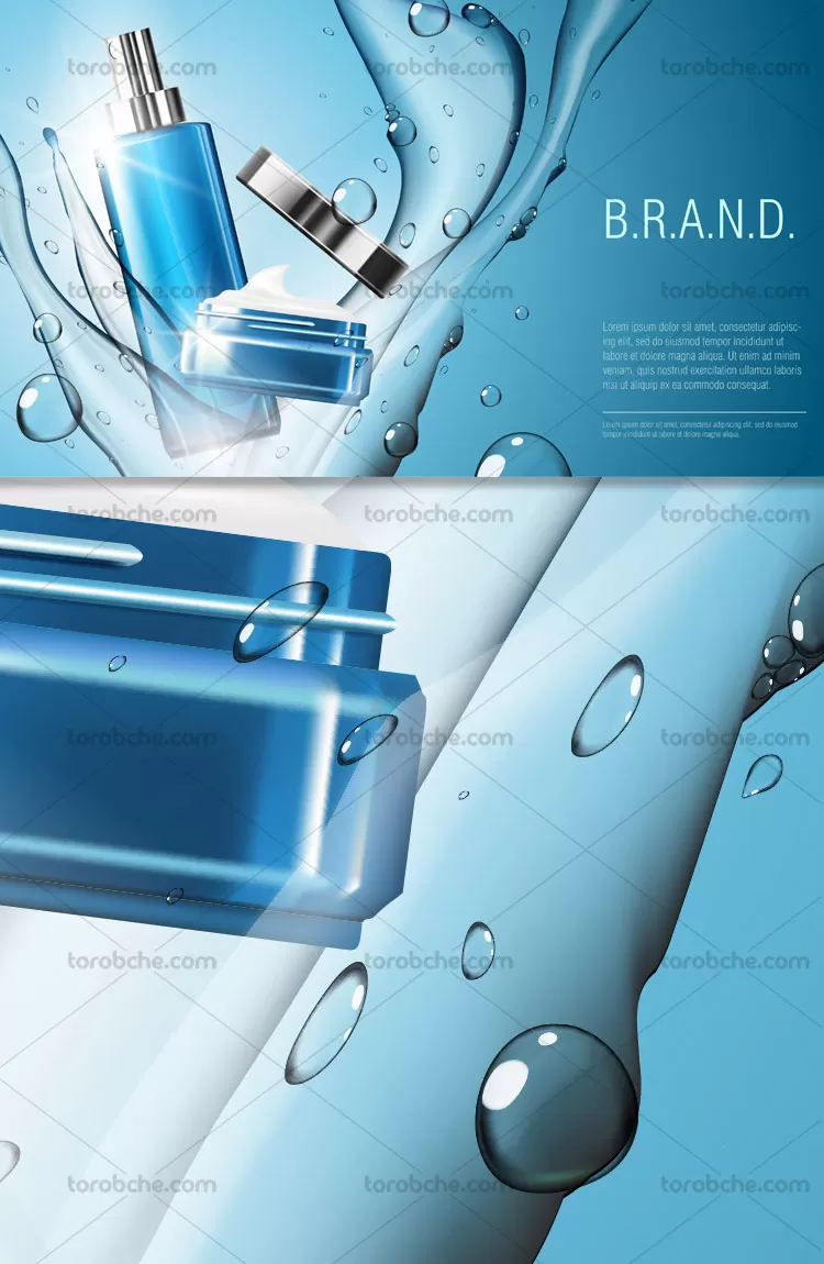 وکتور تبلیغاتی نرم کننده دست و صورت | گرافیک با طعم تربچه