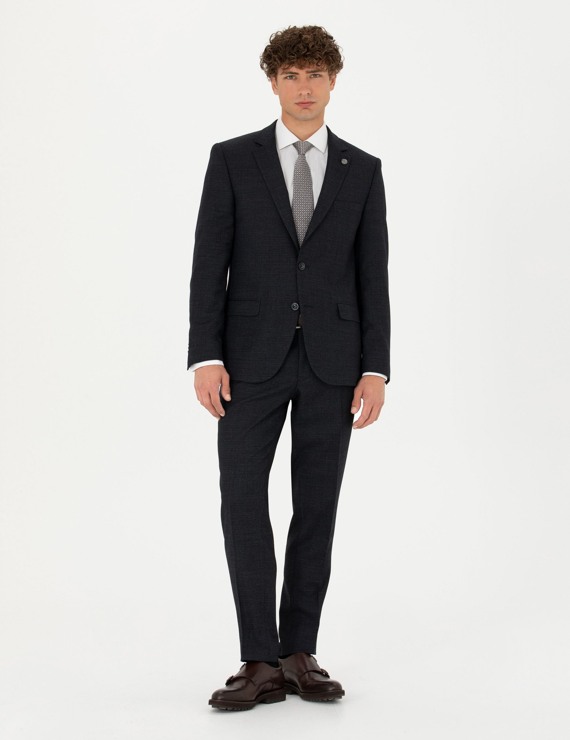 کت و شلوار مردانه سرمه ای پیرکاردین - فروشگاه لباس شهرمون