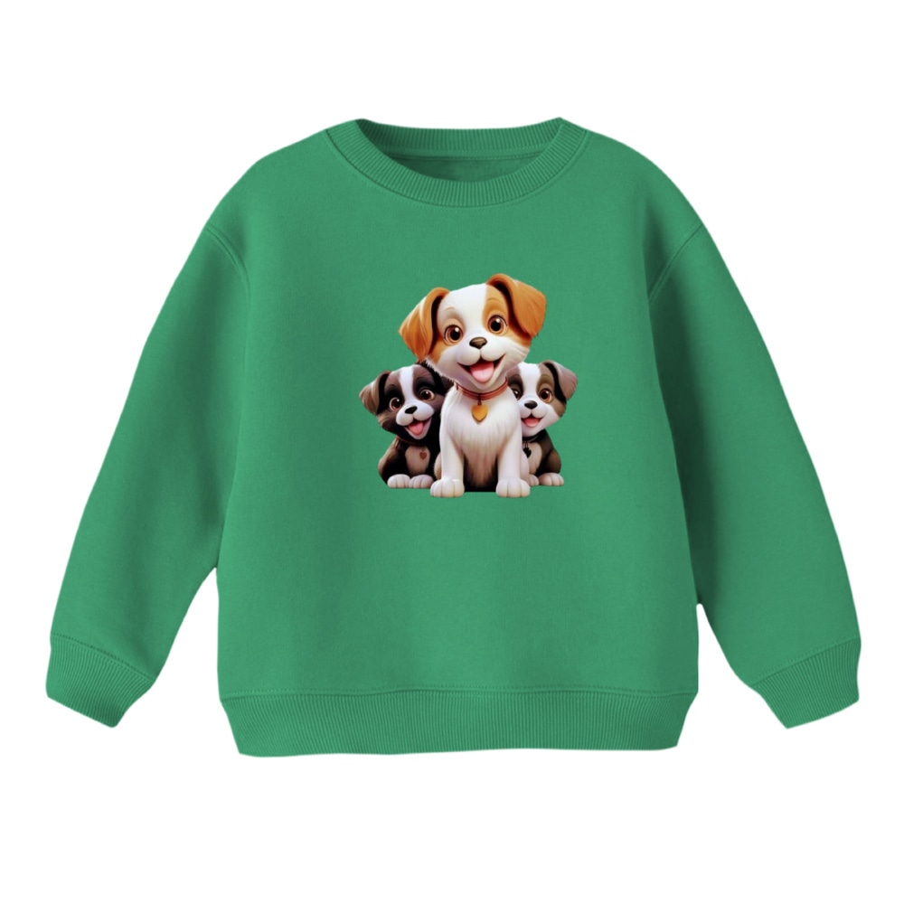سویشرت بچگانه مدل سگ کد 3 رنگ سبز